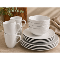  Aida Relief - 16 Dele - Middagstallerken, Frokosttallerken, Sk�l og Krus