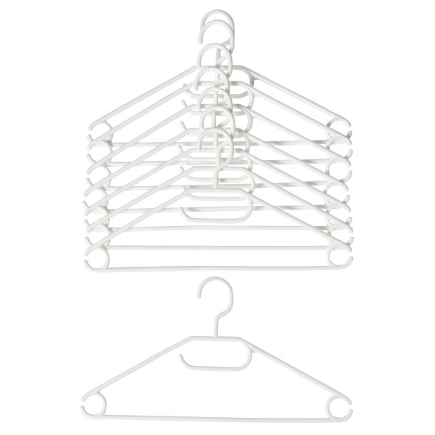 B�jler - Plast - 8 stk. - Drejeligt Hoved - Hvid