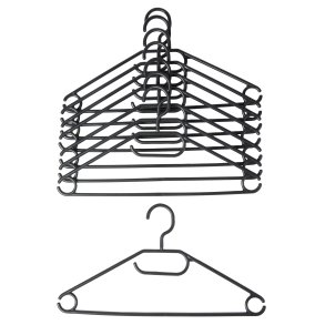 B�jler - Plast - 8 stk - Drejeligt Hoved - Sort