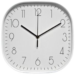 V�gur - Radiostyret - Firkantet - 30 x 30 cm - Hvid - Sweep Quartz Movement