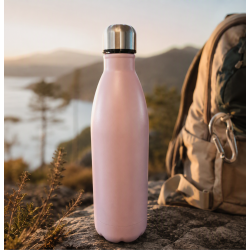 Termoflaske - Dobbeltv�gget - St�l - 1000 ml - Rosa