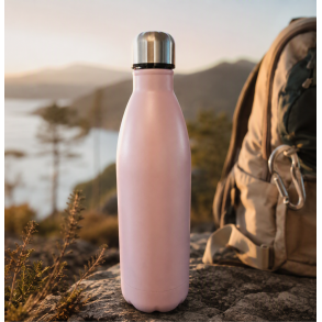 Termoflaske - Dobbeltv�gget - St�l - 1000 ml - Rosa