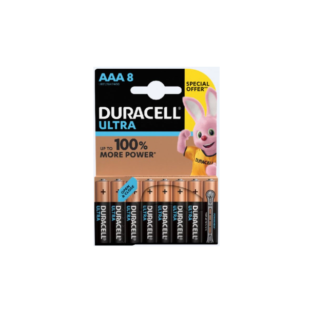 Duracell Ultra power AAA. 8.stk 