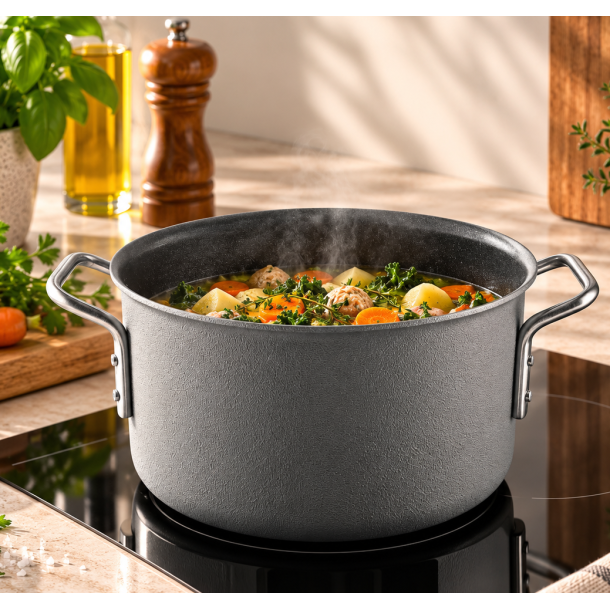 Eva Trio Grey Line Gryde - 3,8 l - Keramisk Slip-Let