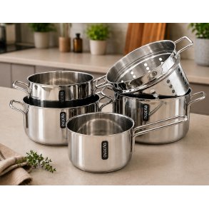 Eva Trio Grydes�t - 5 Dele -  1,8/2,2/3,6/4,8 liter og Pastaindsats