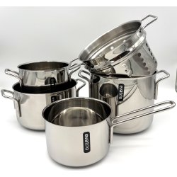 Eva Trio Grydes�t - 5 dele -  1,8/2,2/3,6/4,8 liter og pastaindsats