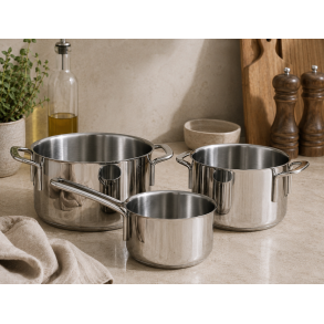 Eva Trio Grydes�t - 3 Dele - Recycled Rustfrit St�l 