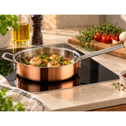 Eva Trio Kobber Sauterpande - 24 cm