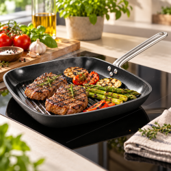 Eva Trio Professional Grillpande - Keramisk Slip-Let - 28 x 28 cm