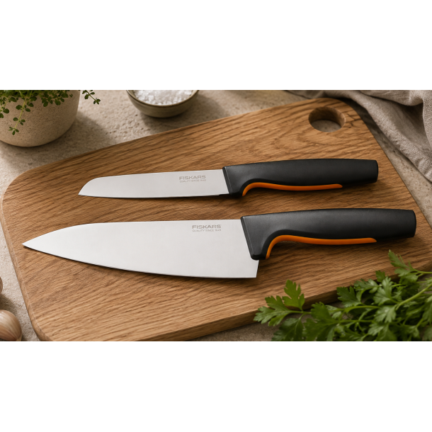 Fiskars Functional Form Kokkekniv + Urtekniv