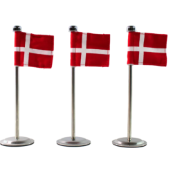 Bordflag Dannebrog - 20 cm - 3 stk.