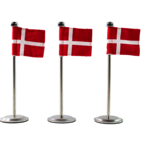 Bordflag Dannebrog - 20 cm - 3 stk.