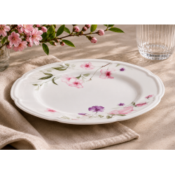 Flora Tallerken - 26 cm - Rosa - Benporcel�n