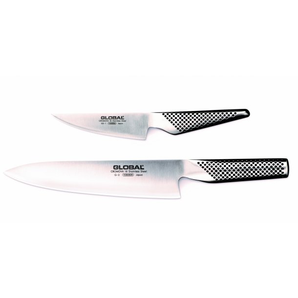 Global Knivsæt 2 - G-2 og GS-1 - grøntsagskniv og chefkniv