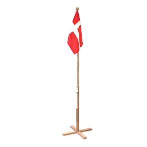 Gulvflag i B�g med Dannebrog - 170 cm