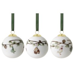 Hammersh�i Christmas Kugle - 6 cm - 3 stk.