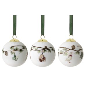 Hammersh�i Christmas Kugle - 6 cm - 3 stk.