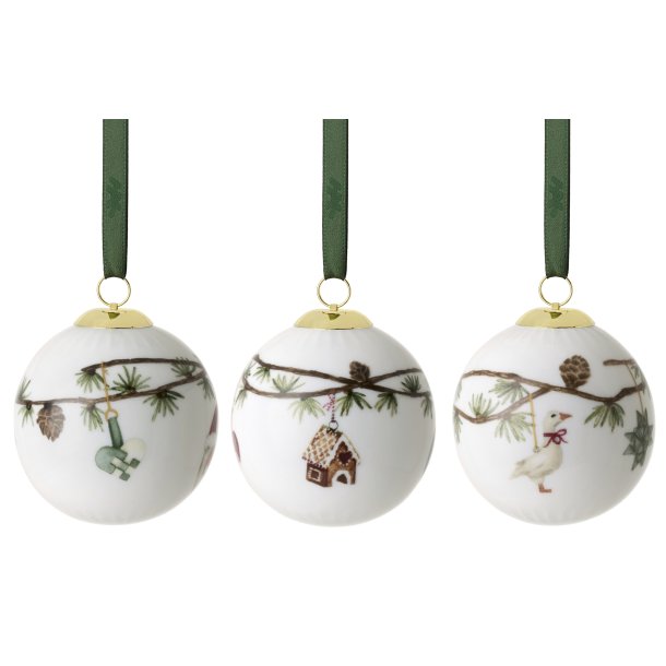 Hammersh�i Christmas Kugle - 6 cm - 3 stk.
