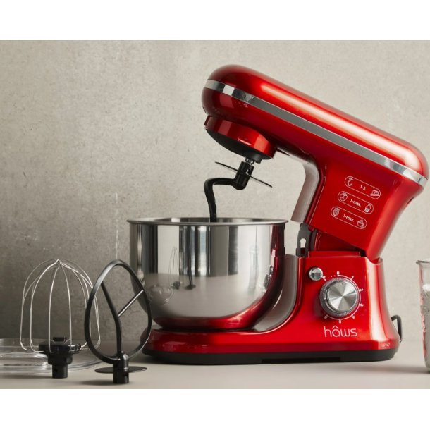 Haws Kkkenmaskine - 5 l - Stlskl - 6 hastigheder - 3 kroge - 1200 W - Rd