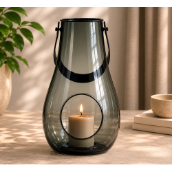 Holmegaard Design with Light Lanterne - 29 cm - Smoke