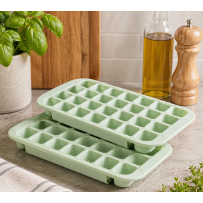 Isterningbakke - Silicone - Mint - 33 x 17,7 x 2,8 cm - 2 stk.