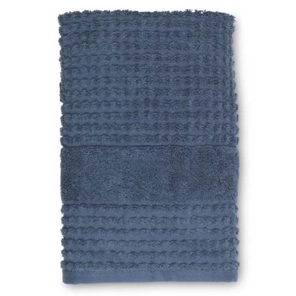 JUNA Check Hndklde 50x100 cm - Mrk Bl