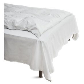 Juna Percale Fladt Lagen - Hvid - 150 x 250 cm
