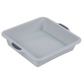 Kageform  - Firkantet - Silikone - Med Metalramme - 25 x 22,5 x 5 cm