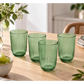 K�hler Hammersh�i Vandglas - Gr�n - 4 stk.