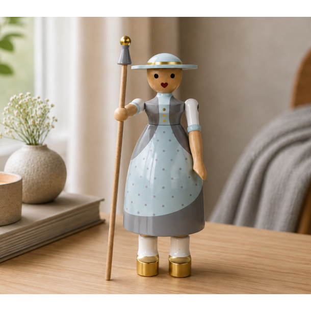 Kay Bojesen Hyrdinde - H: 20,5 cm - B�getr� - Bl�