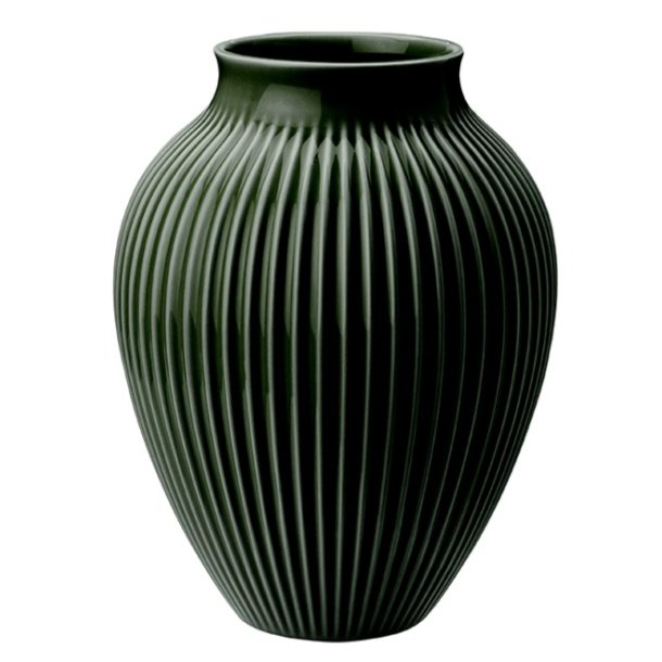 Knabstrup Vase - Riller - 27 cm - Dark Green