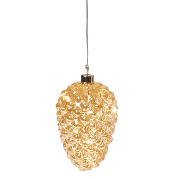 Kogle med Stjerner 8 LED -15 cm - Glas
