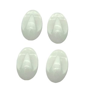 Daily Klbekrog - 4 stk. - Hvid Plast - 5,3 x 3,2 cm 