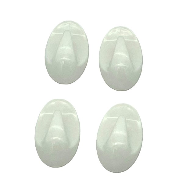 Daily Klbekrog - 4 stk. - Hvid Plast - 5,3 x 3,2 cm 