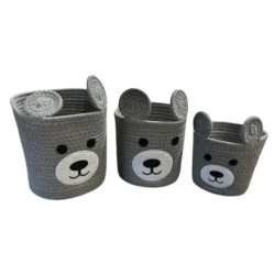 Kurvest med rer - 3 Dele - 15,18 &amp; 21 cm hje - Gr