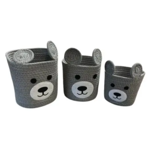 Kurvest med rer - 3 Dele - 15,18 & 21 cm hje - Gr