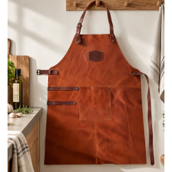 Skindforkl�de - 63 x 85 cm - Cognac - L�der