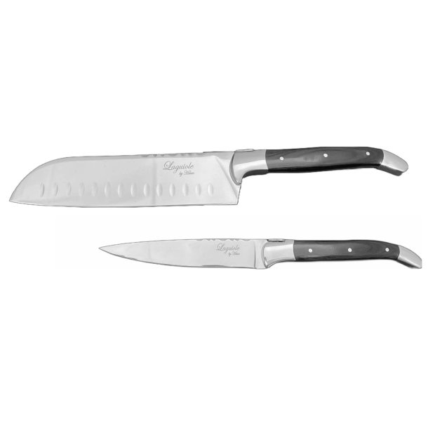 Laguiole By Haws Santoku og Universalkniv - Sort