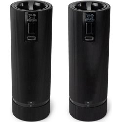 Peugeot Duo Line Elektrisk Salt- og Peberkvrnst - 15 cm - Matsort Alu