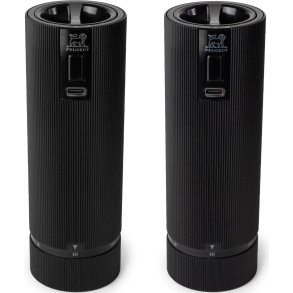 Peugeot Duo Line Elektrisk Salt- og Peberkvrnst - 15 cm - Matsort Alu