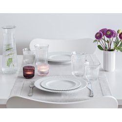 Lyngby Tallerken - 27 cm - Hvid - 2.sort.