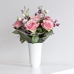 Lyngby Trompetvase - Hvid - 18 cm