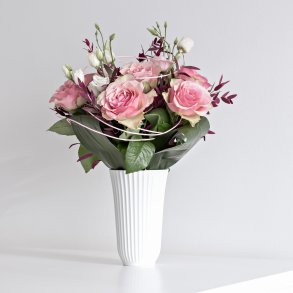 Lyngby Trompetvase - Hvid - 18 cm