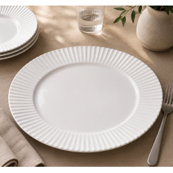 Lyngby Tallerken - 27 cm - Hvid