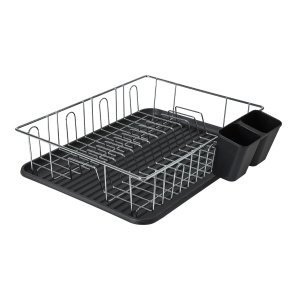 Opvaskestativ - Metal med Plastbakke - 44 x 32 cm