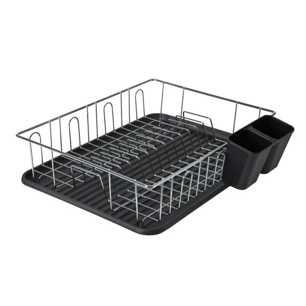 Opvaskestativ - Metal med Plastbakke - 44 x 32 cm