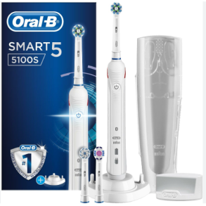 Oral-B Tandbrste Smart5 5100S - Incl. 3 Brster + Smartphone Holder + Rejseetui