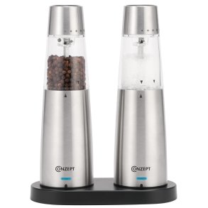 Opladeligt Salt- & Pebers�t i St�l - 21 cm