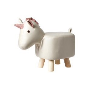 Enhj�rning Skammel med Tr�ben - 45 x 25 x 28 cm 