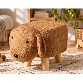 Hund Skammel med Tr�ben - 45 x 25 x 30 cm - Brun